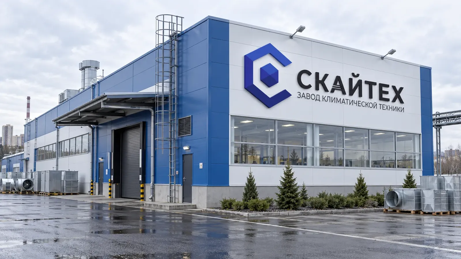 Визуализация фасада завода СКАЙТЕХ